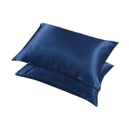 2X Satin Pillow Case Bedroom Pillowcase Cushion Covers Home Decor Luxury Slip - Grey.
