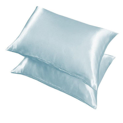 2X Satin Pillow Case Bedroom Pillowcase Cushion Covers Home Decor Luxury Slip - Light Green.