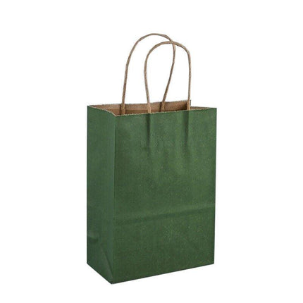 20pcs Small Kraft Paper Gift Bags with Handles for Shopping Party Favour - Dark Purple.