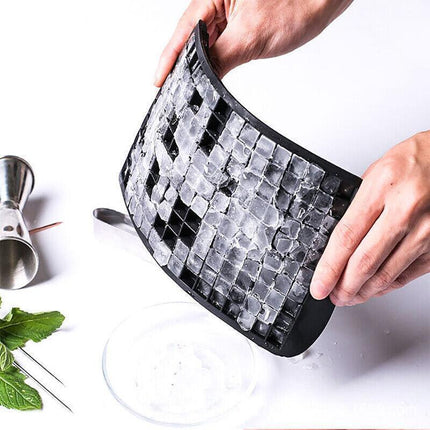 160 Grids Silicone Ice Cube Tray Ice Maker Mold Mini Frozen Cubes for Drink DIY - Red.