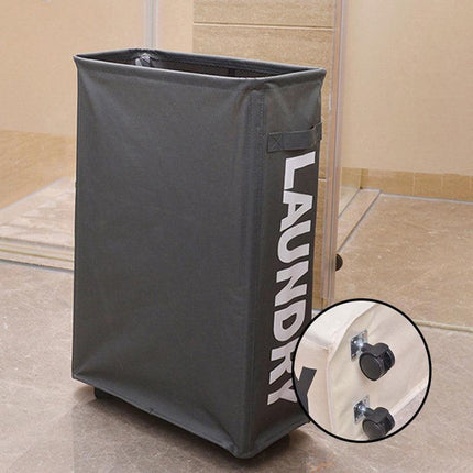 Large Foldable Laundry Washing Clothes Storage Bag Hamper Basket Bin Organiser - Navy.