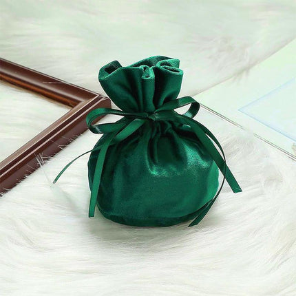 6PCS Velvet Cloth Drawstring Bags Gift Bag Jewelry Ring Pouch Earring Favor - Yellow-6PCS.