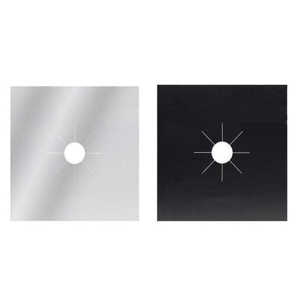 Gas Stove Burner Covers Reusable Hob Protectors Non Stick Liner Pad 4 Pcs - 4 PCS Black.