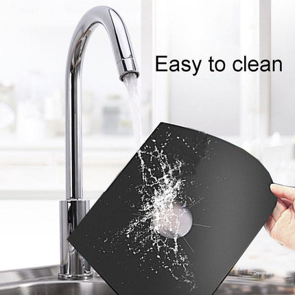 Gas Stove Burner Covers Reusable Hob Protectors Non Stick Liner Pad 4 Pcs - 4 PCS Silver.