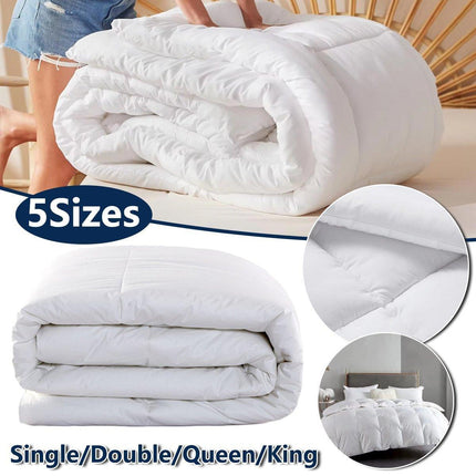 Luxury Hotel Quilt Core – Soft Microfiber Down Alternative Comforter for All Seasons - 210x210cm-Cotton.