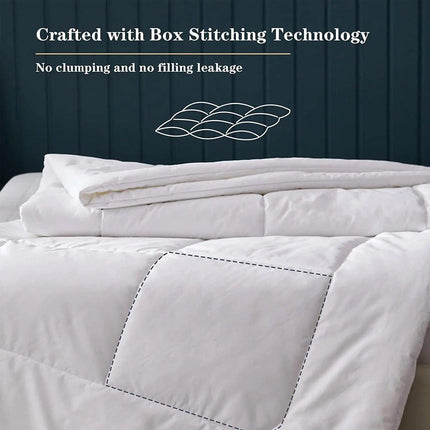 Luxury Hotel Quilt Core – Soft Microfiber Down Alternative Comforter for All Seasons - 210x210cm-Cotton.