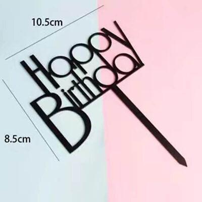 Happy Birthday Acrylic Cake Topper Cake Decoration Golden Silver Party - R20.