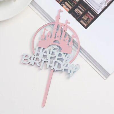 Happy Birthday Acrylic Cake Topper Cake Decoration Golden Silver Party - R20.