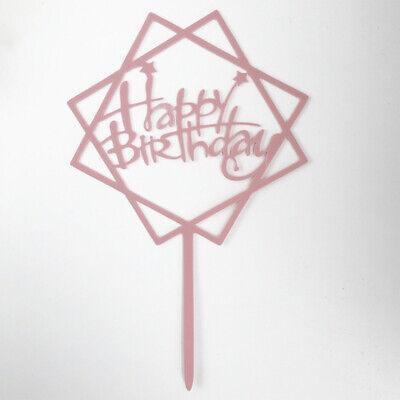 Happy Birthday Acrylic Cake Topper Cake Decoration Golden Silver Party - R20.