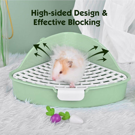 Rabbit Litter Box And Small Animals Pet Toilet Pee Pad Supplies Potty Rabbit - Blue.