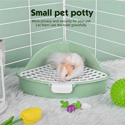 Rabbit Litter Box And Small Animals Pet Toilet Pee Pad Supplies Potty Rabbit - Green.