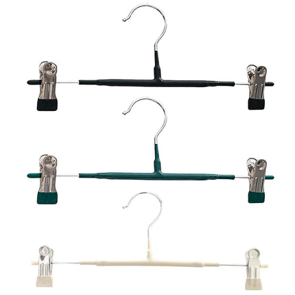 10pcs Home Wardrobe Pant Rack Hanging Trouser Organizer Clothes Hanger - Green.