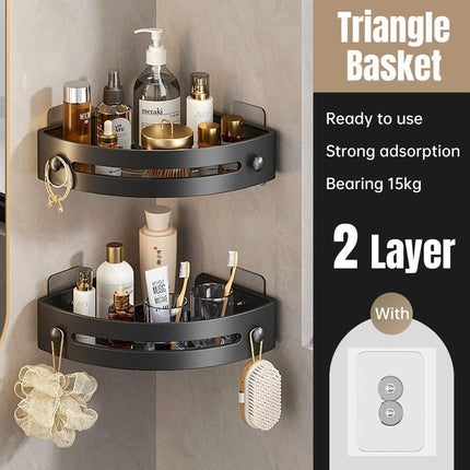 Bathroom Corner Shower Shelf Shampoo Soap Holder Rack Storage Organiser Caddy.