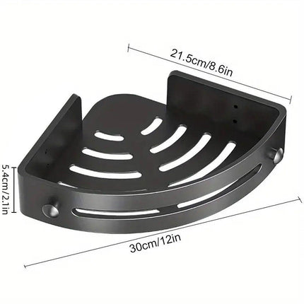 Bathroom Corner Shower Shelf Shampoo Soap Holder Rack Storage Organiser Caddy.