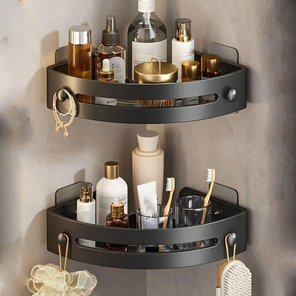 Bathroom Corner Shower Shelf Shampoo Soap Holder Rack Storage Organiser Caddy.