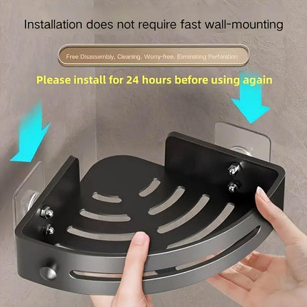 Bathroom Corner Shower Shelf Shampoo Soap Holder Rack Storage Organiser Caddy.