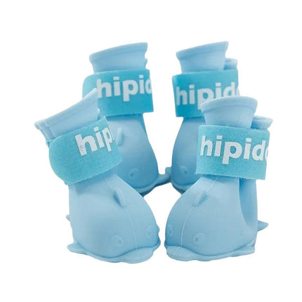 4pcs Cartoon Pet Rain Boots Waterproof Non-Slip Wear-Resistant Shoes for Dogs - Pink - L.