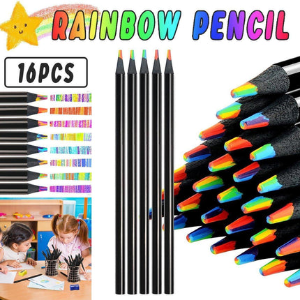 Rainbow Colour Pencils Multicolour Gradient Drawing Pencils for Students.