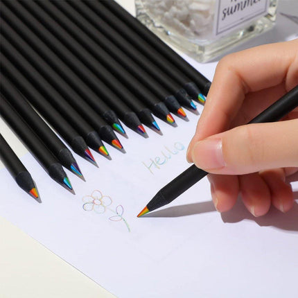 Rainbow Colour Pencils Multicolour Gradient Drawing Pencils for Students.