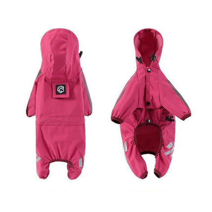 Waterproof Four Corner Pet Raincoats In Large Medium And Small Sizes Are Suitable For Dogs - Orange - S.