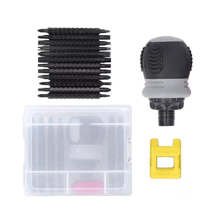 Ratchet Screwdriver Set with Sleeve Dual Head Screwdriver Expansion Cross Bits - 22-in-1.