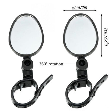 2pcs Bike Rear View Mirrors Adjustable Mountain Bike Handlebar Mirrors Cycling.