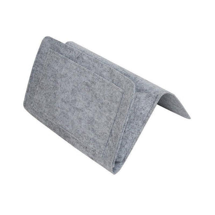Bedside Storage Caddy Hanging Organizer Pocket Bag for Phone Remote Book - Black.
