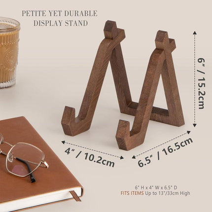 Wooden Recipe Stand Menu Display Holder Family Record Poster Stand Base Rack.
