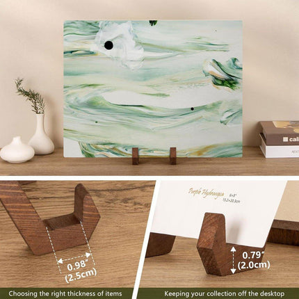 Wooden Recipe Stand Menu Display Holder Family Record Poster Stand Base Rack.