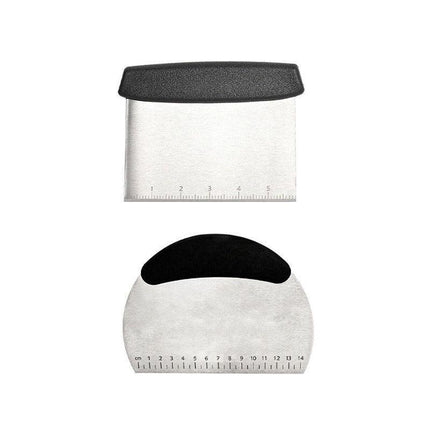 Dough Scraper Stainless Steel Bake Cake Slicer Pastry Cutter Multipurpose Bench - Rectangle.