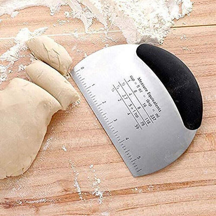 Dough Scraper Stainless Steel Bake Cake Slicer Pastry Cutter Multipurpose Bench - Rectangle.