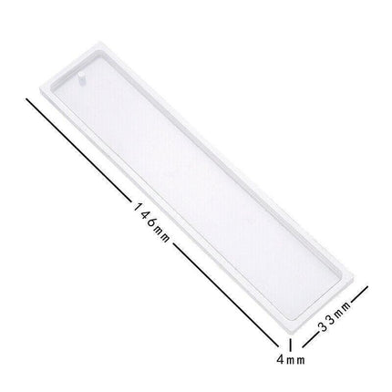 5PCS Silicone Bookmark Mould Rectangle Resin Craft Making Tool for DIY Projects.