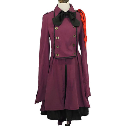 Gothic Renaissance Dress Ruffled Long Sleeve Medieval Cosplay Steampunk Gown - L.
