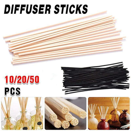 Premium Quality Reed Diffuser Reeds Rattan Stick 3x260mm Wood Colour - 10pcs.