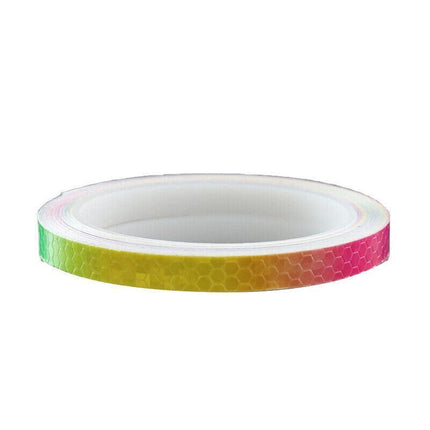 8m Reflective Tape for Bikes Cars Motorcycles Waterproof High Visibility Strip - Red-White.