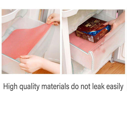 4PCS Cuttable Kitchen Anti-slip Mat Anti-fouling Refrigerator Drawer Liner Mat - Blue.