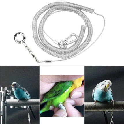 Parrot Leg Ring Anti Slip Bird Anklet Elastic Rope with Alloy Fasteners Supplies - 4mm.