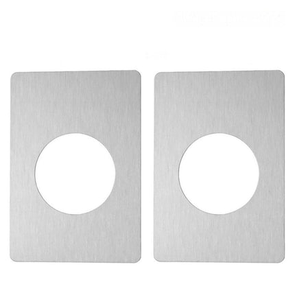 Spherical Lock Repair Plate Set Circular Door Lock Fixing Kit 2 Pieces Metal.