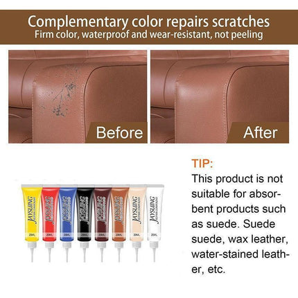 dvanced Leather Repair Gel Kit Filler for Sofa Auto Interior and Scratch Restoration - Blue.