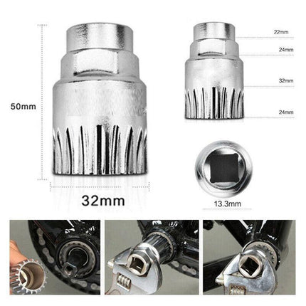 5PCS Bike Repair Tool Kit Crank Puller Chain Breaker Freewheel Bottom Bracket Remover.