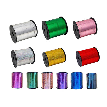 5mm Balloon Ribbon Curling Party String Gift Wrap Decoration Birthday Wedding - Laser-Silver.