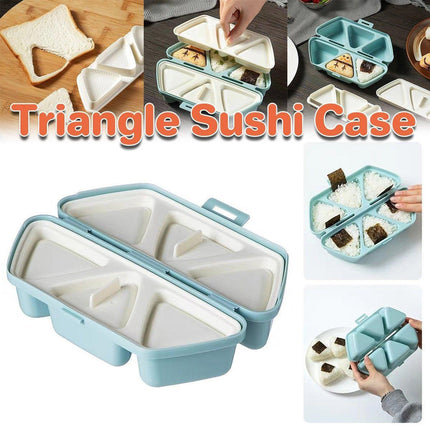 Triangle Onigiri Bento Compartment Lunch Box Portable Food Storage Container.