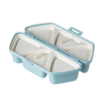 Triangle Onigiri Bento Compartment Lunch Box Portable Food Storage Container.