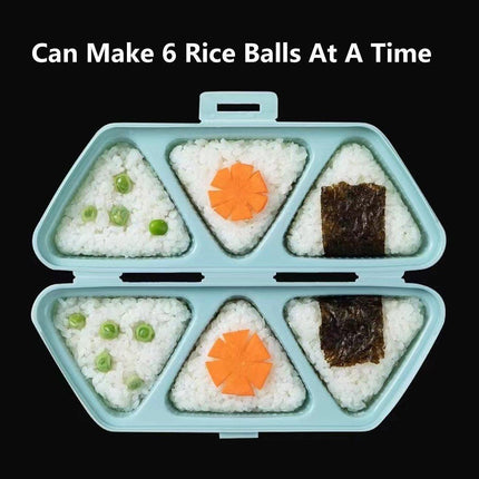 Triangle Onigiri Bento Compartment Lunch Box Portable Food Storage Container.