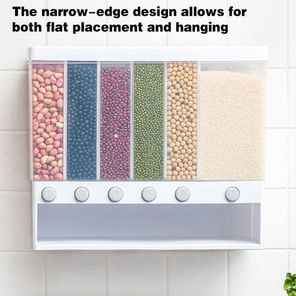 Wall-mounted Automatic Rice Dispenser Sealed Grain Plastic Storage Tank Grain.