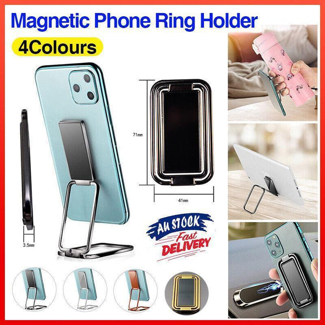 Universal Phone Ring Grip Holder Back Mount Stand for Smartphones and Tablets - Gold.