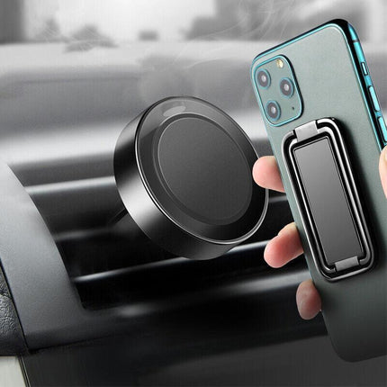 Universal Phone Ring Grip Holder Back Mount Stand for Smartphones and Tablets - Rose Red.