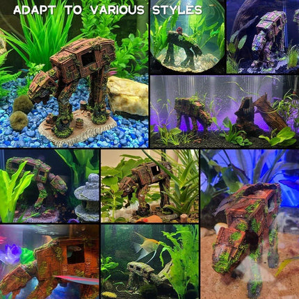 Aquascape Car Theme Fish Tank Ornament Decoration Resin Aquarium Landscape Decor.