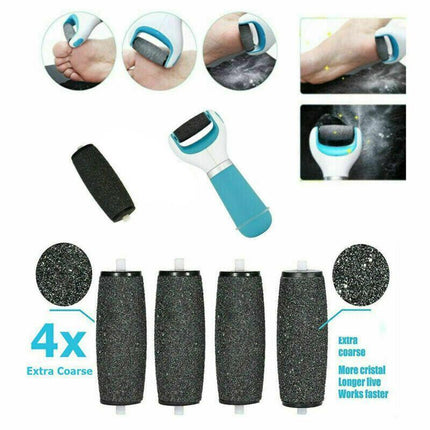 4PCS Extra Coarse Roller Heads for Electric Foot File Callus Remover Refill.