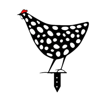 Garden Ornaments Chicken Yard Art Garden Backyard Lawn Decor Gift Easter Deco - D.